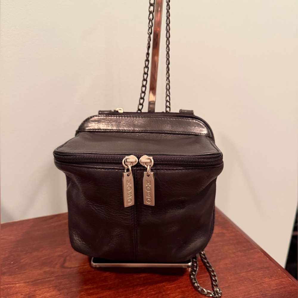 HOBO Black Leather Crossbody Bag